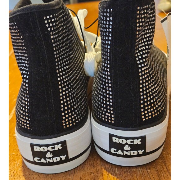 Size 8 Hightop Sneakers Rhinestone Sparkly New w/ Tags Rock & Candy Converse - Picture 11 of 12